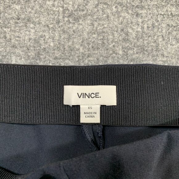 Vince Pants Womens XS Extra Small Black Side Zip Cropped Stretch Waist Trouser - Picture 4 of 13